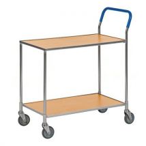 Chariot 2 Plateaux Hêtre L850xl435xh950 Mm