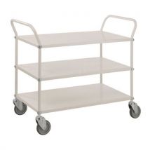 Chariot 3 Tablettes L1070xl585xh940 Mm Blanc