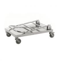Chariot Pliable 1 Tablettes L825xl520 Xh970mm Inox
