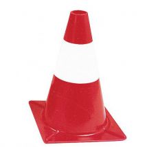 Cône De Signalisation Fluo 30cm Rouge/blanc