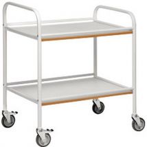 Chariot De Service Avec Rebord 76 X 52 X 90 Blanc