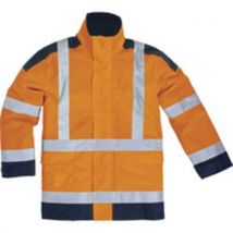 Parka Easyview Orange Fluo/bleu Marine M