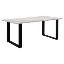 Table Roma 180 X 90 Cm Strat Alerce / Acier Noir