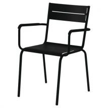 Fauteuil Moncada Acier 4 Pieds - Noir