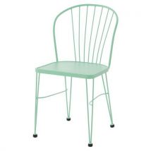 Chaise Tudela Acier 4 Pieds - Vert D'eau