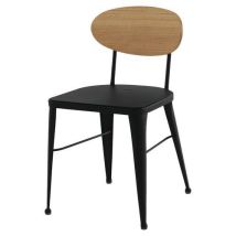 Chaise Austin Dos Pin Naturel - Ass/pièt Acier Noir