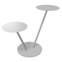 Babylone 2 Branches 2 Tablettes Métal Gris
