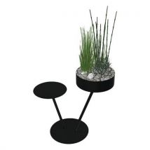 Babylone 2 Branches 1 Tablette Métal + 1 Zénitude Noir