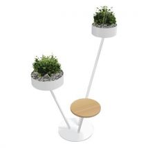 Babylone3 Branches 1 Tablette Bois + 2 Aromatique Blanc