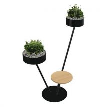 Babylone 3 Branches 1 Tablette Bois + 2 Aromatique Noir