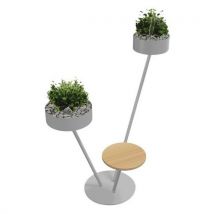 Babylone 3 Branches 1 Tablette Bois + 2 Aromatique Gris