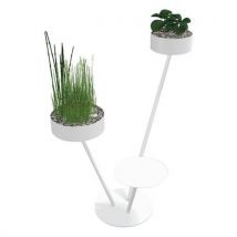 Babylone 3 Branches 1 Tablette Métal + 2 Zénitude Blanc