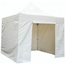 Leisure N Pleasure - Tente de réception aluminium 3x3m Blanc - PVC M2 - Montage facile