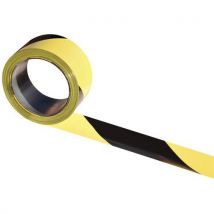 Ruban De Signalisation 100mx50mm Noir/jaune