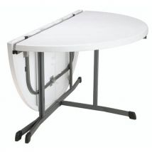 Table Pliante Ronde Valise 150 Blanc