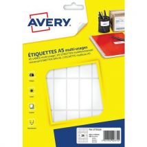 1 Étui D'étiquettes Blanches 485 X 183 Mm