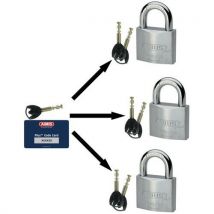 Abus - 2 Cadenas Abus Plus série 88 - Sur clé passe - 2 clés