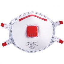 Manutan Expert - Demi-masque respiratoire FFP3 coque avec soupape - Usage unique - Protection CE EN 149