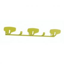 Portemanteau Mural 3 Patères L453 H60 P54 Mm Vert