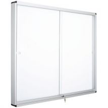 Vitrine D'affichage Intérieur 2 Portes Manutan 158.6x96.7cm Blanc