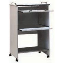 Simmob - Station informatique debout mobile - 4 tablettes - Gris - 72x50.3x110 cm - Charge 80kg - Éco-responsable