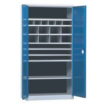 Armoire D'atelier Bleue Hxp=1950x440mm 14 Cases