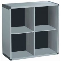 Bibliotheque Modulable 4 Cases Gris/anthracite