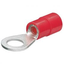 Cosses Rondes Isolées Rouge Ø 5mm / 05 - 10mm² - 200 Pièces