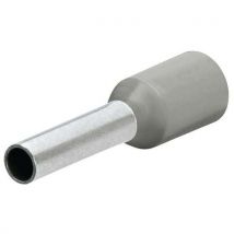 Embouts De Câbles Isolés Gris 075mm² - Longueur 16mm - 200 Pièces