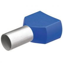Embouts De Câbles Jumelés Bleu Isolés 2 X 25mm² - 100 Pièces