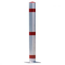 Poteau De Parking - Sur Socle À Platine Blanc