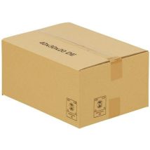 Caisse carton 386x286x172mm - 21L - Double cannelure - 20kg - Recyclable