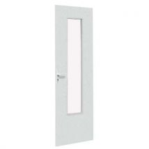 Bloc-porte double battant semi-vitré blanc 3m x 2m - Bois laqué - Passage 1.84m x 2.03m - Garantie 3 ans