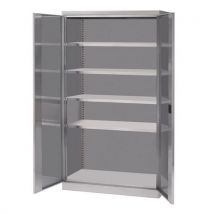 Armoire Haute Inox 4 Tab 2 Pte L1000xp500xh180 0 Mm