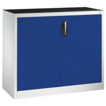 CP - Armoire basse d'appoint bleue L1200mm - 1 tablette 70kg - Serrure Ergo-Lock - Acier - Livrée montée