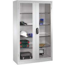 Armoire Portes Battantes Gris4 Tablettesh1950xl1200xp500mm