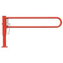 Barriere Pivotante 1m Rouge Sur Platine