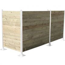 Larbaletier - Lame Bois Cache-Conteneur - Marron 160x150cm - Épaisseur 18mm - Gestion Déchets Durable