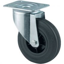 Roulette Pivotante Caoutchouc Force:135 Kg H Ht:200 Mm