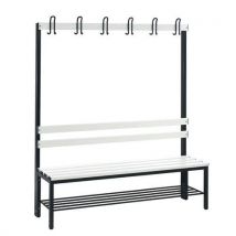 Banc Pvc À Patère Simple Face À Dossier+grille L1500
