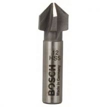 Bosch - Fraise à noyer conique HSS 12mm - Queue 8mm - 5 taillants 90° - Outillage électroportatif