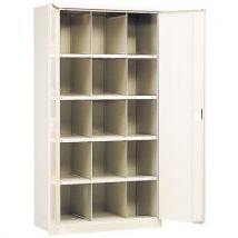Kind - Armoire haute d'atelier 15 cases - Gris clair - 1950x1005x445mm - Charge 1000kg - Acier - Livrée montée