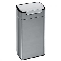 Poubelle Slim Touch-bar 30l Inox Mat