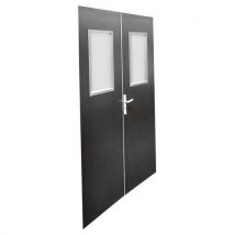 Porte Dble Battante Vitree-8mm 2750x2000- Colo Ris Anthracit
