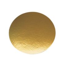 Matfer - Rond Carton Or 200mm - Support Gâteau Rigide - Lot de 100 - Idéal Pâtisserie