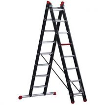 Altrex - Échelle coulissante Mounter 2 plans - 2x8 échelons - 3.9m dépliée - Charge 150kg - Accès 4.8m
