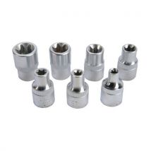 Jeu De 7 Douilles Courtes 3/8" Torx Femelle _ P3462-19134