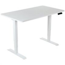 Bureau Réglable En Hauteur Blanc 140 Cm Piètement Blanc - Manutan =