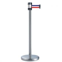 Poteau Argent À Sangle Tricolore - 2 M