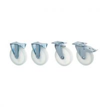 Roulettes Conteneur Col.:gris Chmax:450 Kg